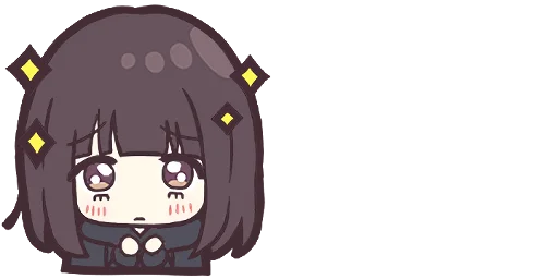 😢 Стикер «Menhera-chan. Emoji» для Telegram