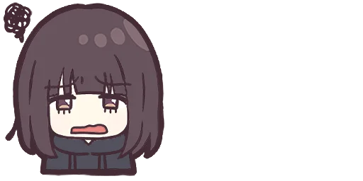 🤨 Стикер «Menhera-chan. Emoji» для Telegram