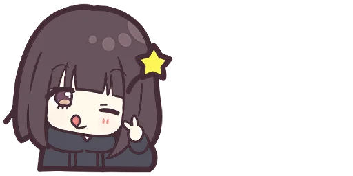 😋 Стикер «Menhera-chan. Emoji» для Telegram