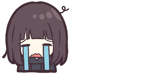 😭 Стикер «Menhera-chan. Emoji» для Telegram