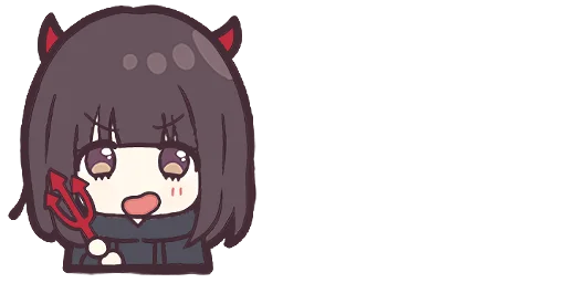 😈 Стикер «Menhera-chan. Emoji» для Telegram