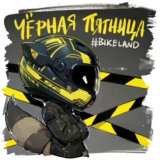 🕶 Стикер «BikeLand» для Telegram