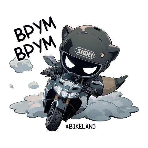 😵 Стикер «BikeLand» для Telegram