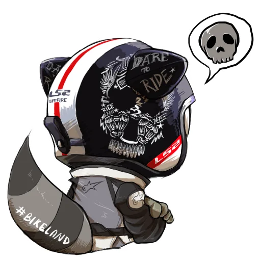💀 Стикер «BikeLand» для Telegram