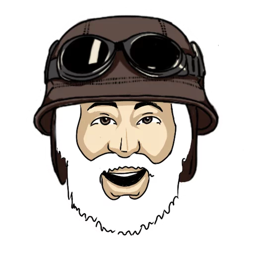 😃 Стикер «Байкер Бородач» для Telegram