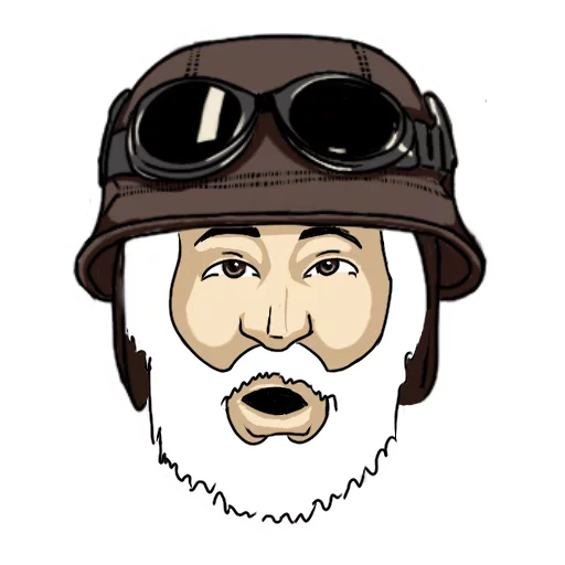 😯 Стикер «Байкер Бородач» для Telegram