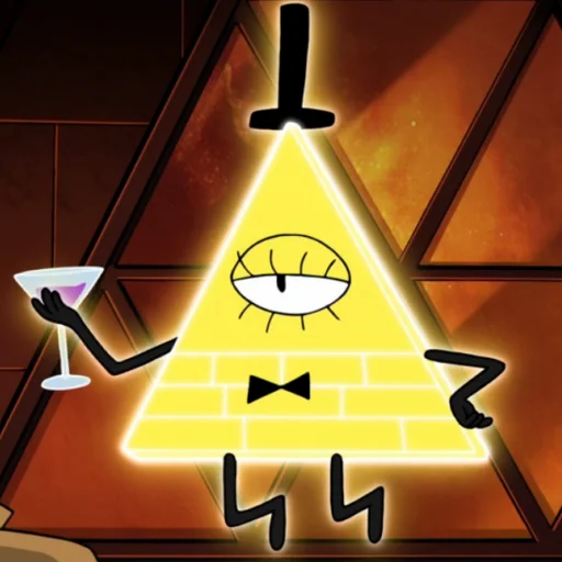 🍷 Стикер «Bill Cipher Gravity Falls» для Telegram