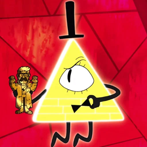 😎 Стикер «Bill Cipher Gravity Falls» для Telegram