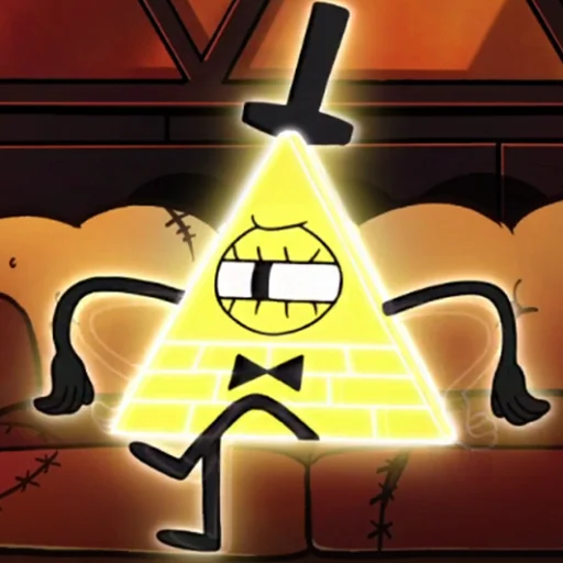 😑 Стикер «Bill Cipher Gravity Falls» для Telegram