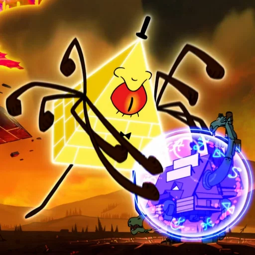 👊 Стикер «Bill Cipher Gravity Falls» для Telegram