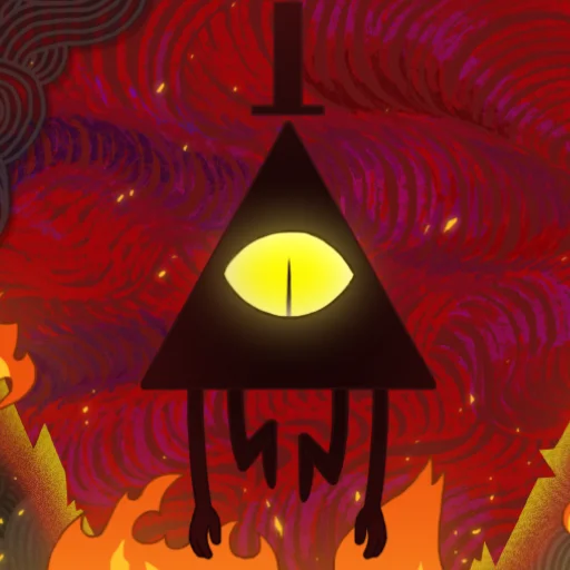 👁️ Стикер «Bill Cipher Gravity Falls» для Telegram