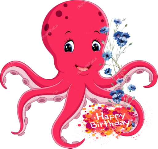 💙 Стикер «Octopus/pulpo» для Telegram