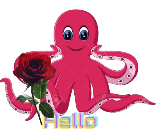 🧡 Стикер «Octopus/pulpo» для Telegram