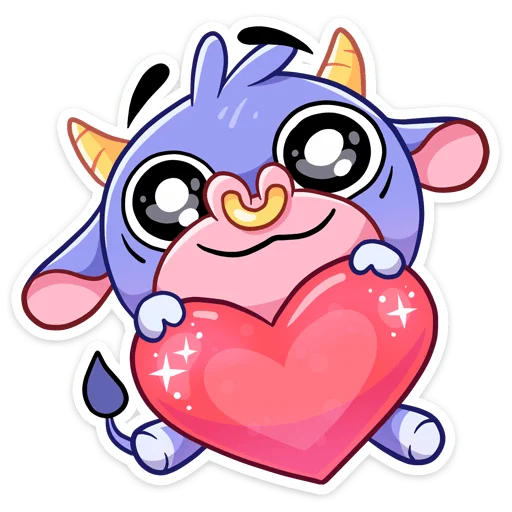❤️ Стикер «Бычок Билли» для Telegram