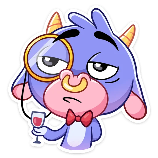 🍷 Стикер «Бычок Билли» для Telegram