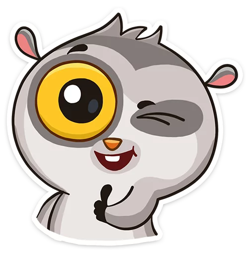 Стикер 2 Bin the lemur