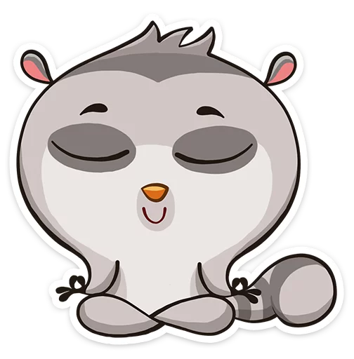 Стикер 3 Bin the lemur