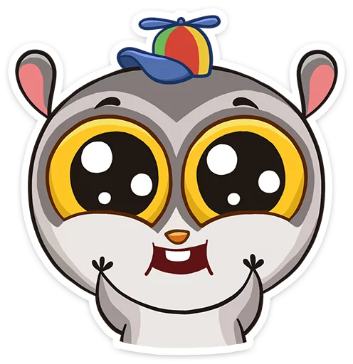 Стикер 4 Bin the lemur