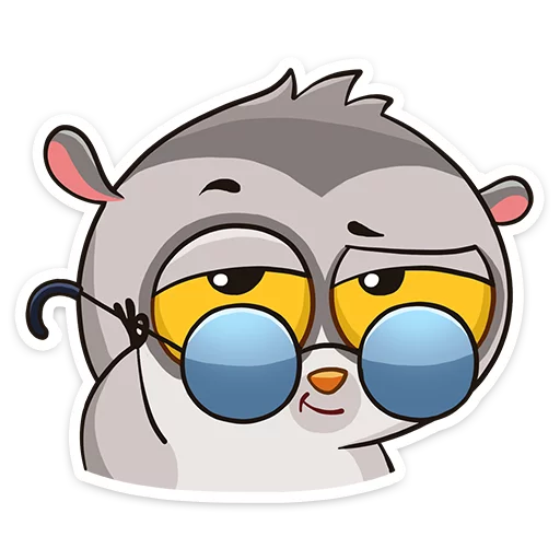 Стикер 9 Bin the lemur