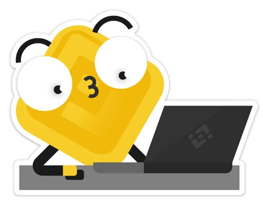 😳 Стикер «Binance» для Telegram