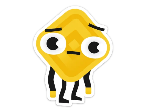 🙄 Стикер «Binance» для Telegram