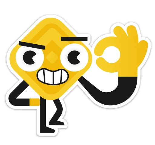 👌 Стикер «Binance» для Telegram