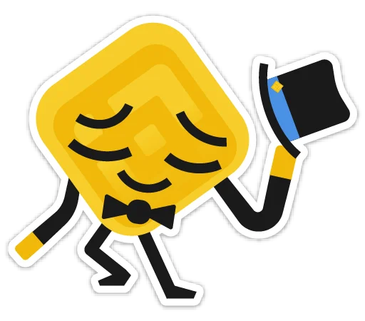 🙇‍♂️ Стикер «Binance» для Telegram
