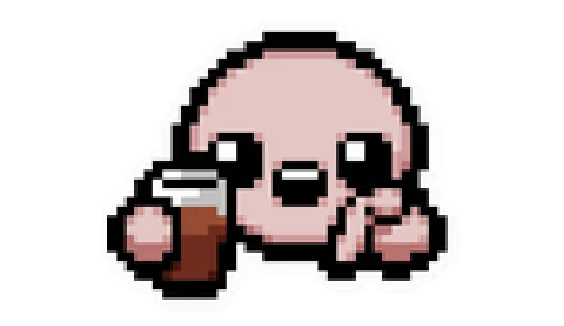 🥛 Стикер «The binding of Isaac» для Telegram