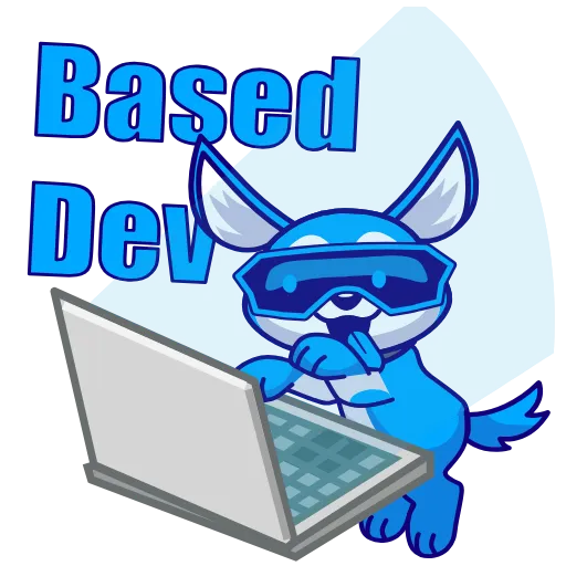 🧑‍💻 Стикер «Bionic Inu» для Telegram