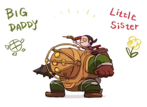 👨‍👧 Стикер «Bioshock Биошок» для Telegram