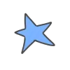 ⭐ Эмодзи «Синие буквы с градиентом» для Telegram