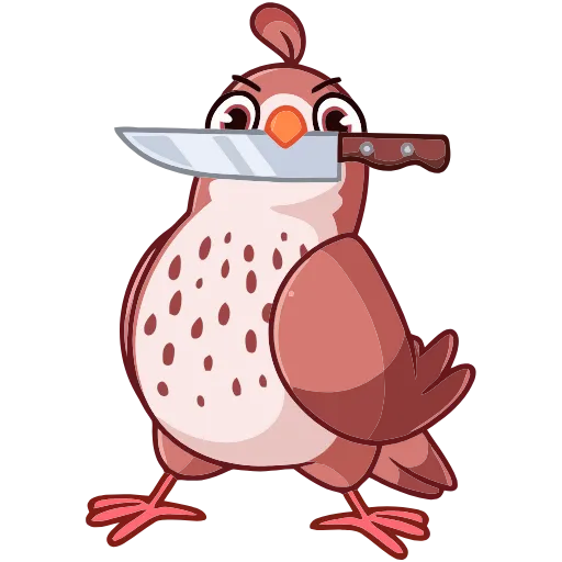 🔪 Эмодзи «Птичка» для Telegram