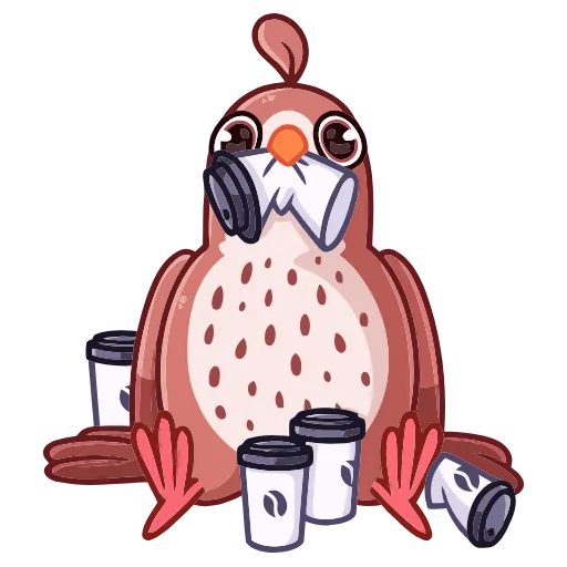 ☕ Эмодзи «Птичка» для Telegram