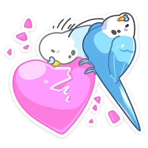 ❤️ Стикер «Попуги» для Telegram