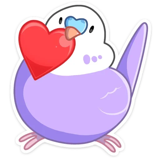 ❤️ Стикер «Попуги» для Telegram