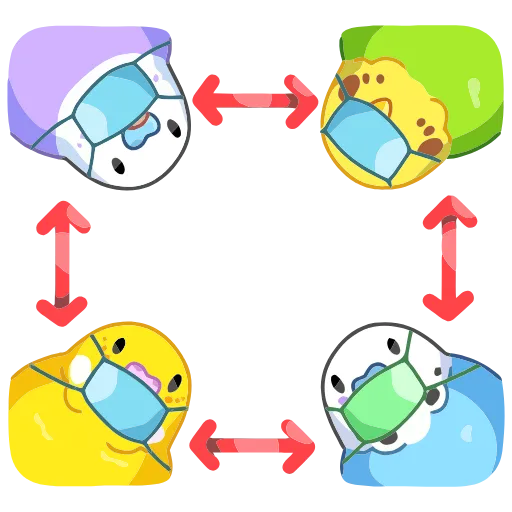 😷 Эмодзи «Попуги» для Telegram