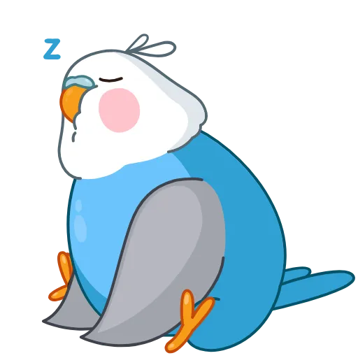 😴 Стикер «Голубой Птенчик» для Telegram