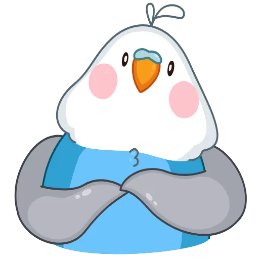 😛 Стикер «Голубой Птенчик» для Telegram