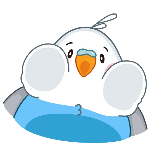 🙃 Стикер «Голубой Птенчик» для Telegram