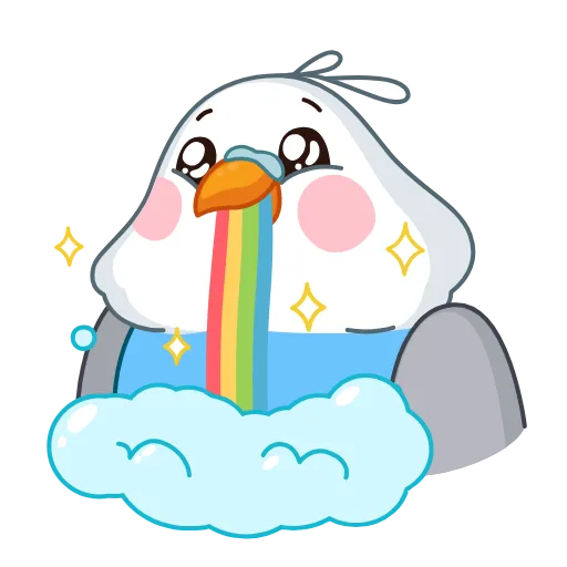 🤩 Стикер «Голубой Птенчик» для Telegram
