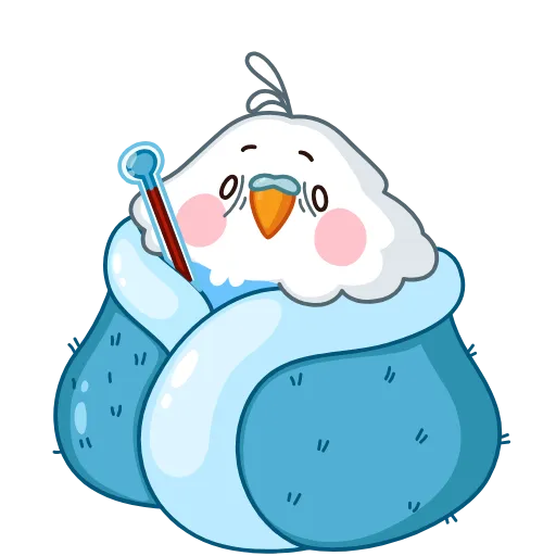 🤒 Стикер «Голубой Птенчик» для Telegram