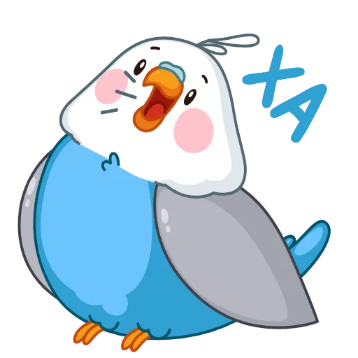 😃 Стикер «Голубой Птенчик» для Telegram