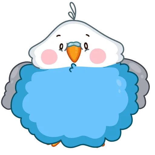 🐡 Стикер «Голубой Птенчик» для Telegram