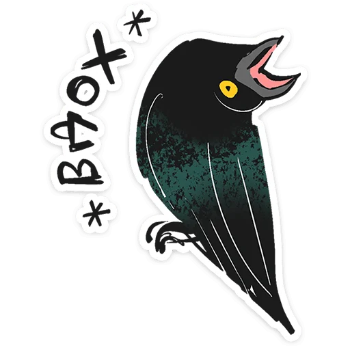 ⭐ Стикер «Ворон Морон» для Telegram