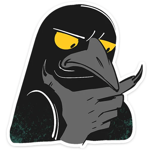 ⭐ Стикер «Ворон Морон» для Telegram