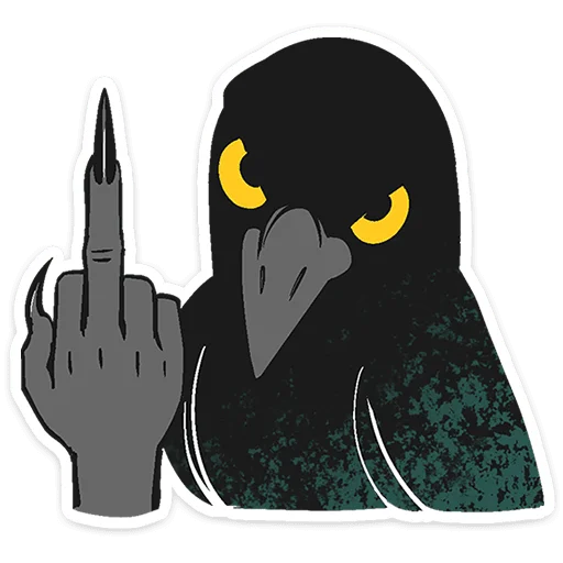 ⭐ Стикер «Ворон Морон» для Telegram