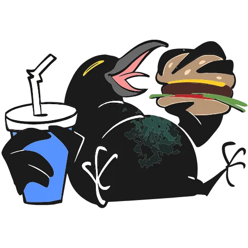🥤 Эмодзи «Ворон Морон» для Telegram