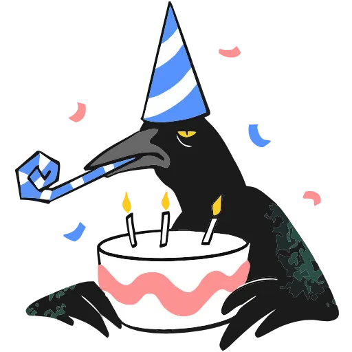 🥳 Эмодзи «Ворон Морон» для Telegram