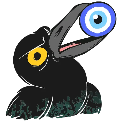 👁 Эмодзи «Ворон Морон» для Telegram
