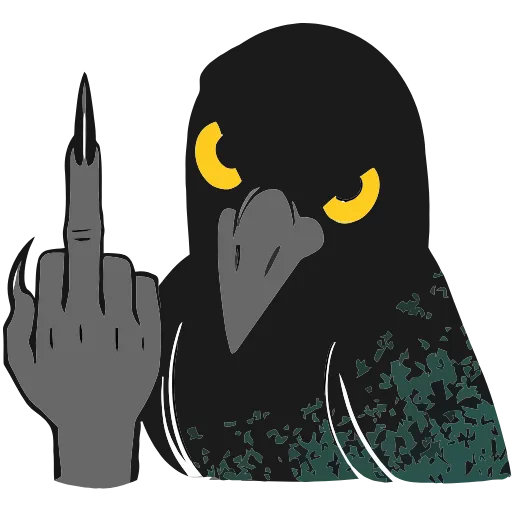🖕 Эмодзи «Ворон Морон» для Telegram